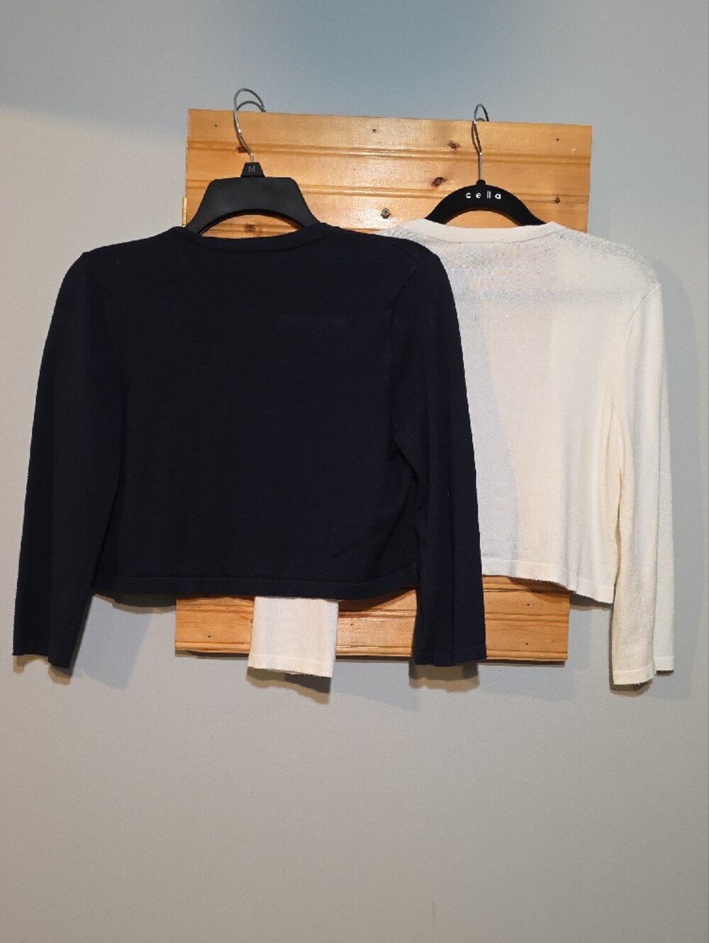 Ann Taylor Open-Front Shrug Duo in Black & Cream - Picture 5 of 5